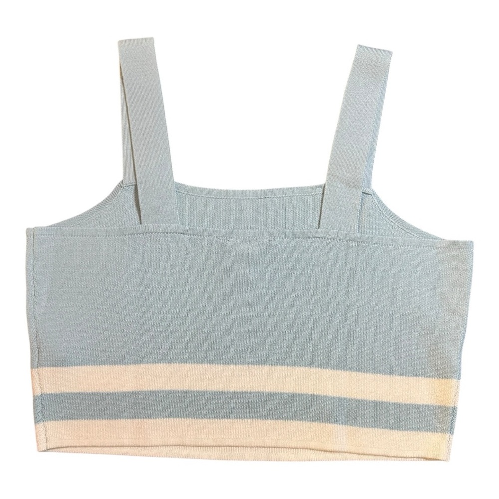 Edited by Remi Bader Blue Knit Tank Top - Picture 2 of 16